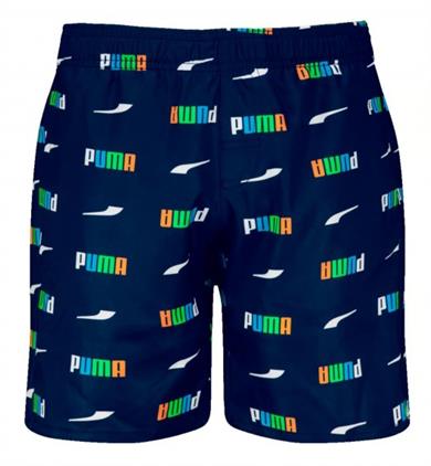 PUMA Swim Boys Printed All Over Mid Short